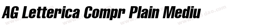AG Letterica Compr Plain Medium字体转换